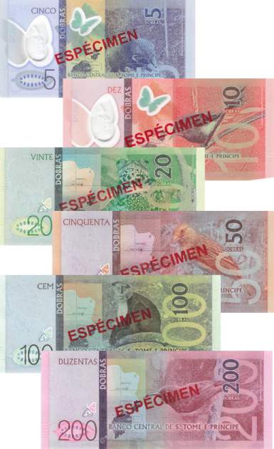 Sao tome Set p70 p75 10 bis 200 Dobras 2016